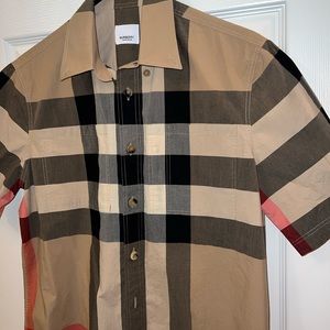 Burberry Short-Sleeve Cotton Poplin Shirt